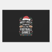 Am wahrscheinlichsten, alle Fußballspiele zu sehen Geschenkpapier Set (Vorderseite)