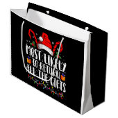 Am wahrscheinlichsten, alle Geschenke Weihnachten  Große Geschenktüte (Vorderseite Schrägansicht)