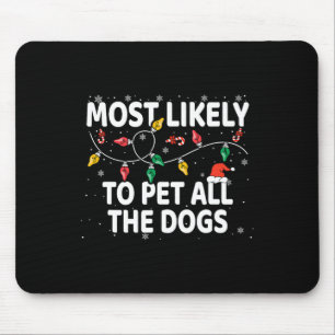 Am wahrscheinlichsten, alle Hunde Weihnachten pass Mousepad