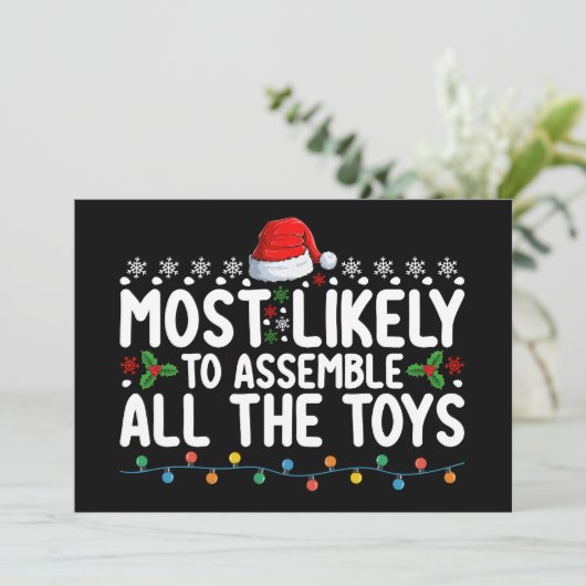 Am wahrscheinlichsten alle Spielzeuge Weihnachten Einladung (Stehend Vorderseite)