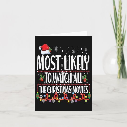 Am wahrscheinlichsten, alle Weihnachtsfilme Match Karte (Vorderseite)