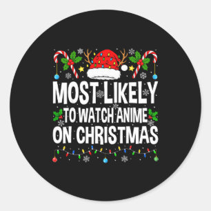 Am Wahrscheinlichsten Anime Zu Weihnachten Cool An Runder Aufkleber