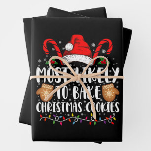 Am wahrscheinlichsten backen Weihnachts-Cookie Xma Geschenkpapier Set