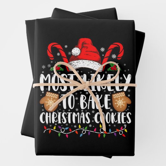 Am wahrscheinlichsten backen Weihnachts-Cookie Xma Geschenkpapier Set (Beispiel)