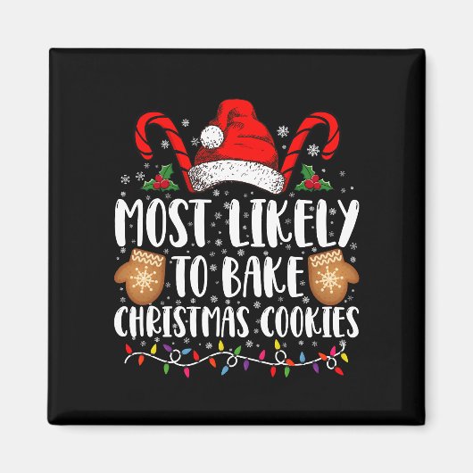 Am wahrscheinlichsten backen Weihnachts-Cookie Xma Magnet (Vorne)