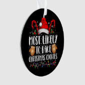 Am wahrscheinlichsten backen Weihnachts-Cookie Xma Ornament (Vorderseite)