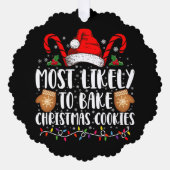 Am wahrscheinlichsten backen Weihnachts-Cookie Xma Ornament Karte (Vorderseite)