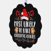Am wahrscheinlichsten backen Weihnachts-Cookie Xma Ornament Karte (Links)