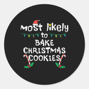 Am wahrscheinlichsten backen Weihnachts-Cookie Xma Runder Aufkleber