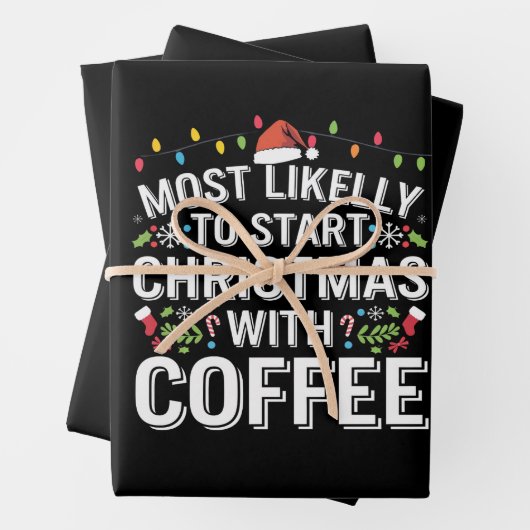 Am wahrscheinlichsten beginnen Weihnachten mit der Geschenkpapier Set (Beispiel)