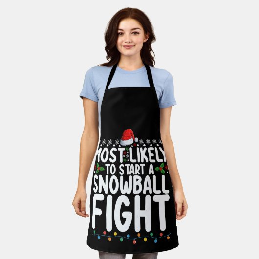 Am wahrscheinlichsten beginnt ein Snowball-Kampf W Schürze (Getragen)