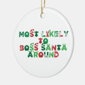 Am wahrscheinlichsten Boss Santa Around Weihnachts Keramik Ornament (Links)