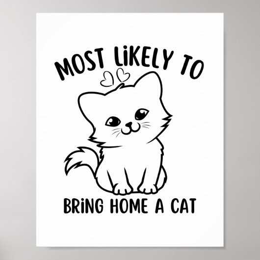 Am wahrscheinlichsten bringt man Zuhause eine Katz Poster (Vorne)