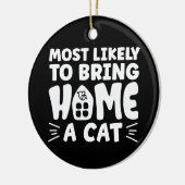 Am wahrscheinlichsten bringt Zuhause eine Katze, l Keramik Ornament (Links)