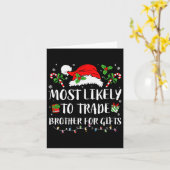 Am wahrscheinlichsten, Bruder zu Geschenken Weihna Karte (Gelbe Blume)