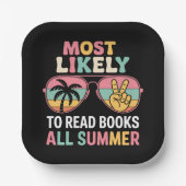 Am wahrscheinlichsten Bücher lesen alle Sommer Leh Pappteller (Vorderseite)