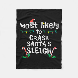 Am wahrscheinlichsten Crash Santas Sleigh Weihnach Fleecedecke