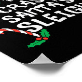 Am wahrscheinlichsten Crash Santas Sleigh Weihnach Poster (Ecke)