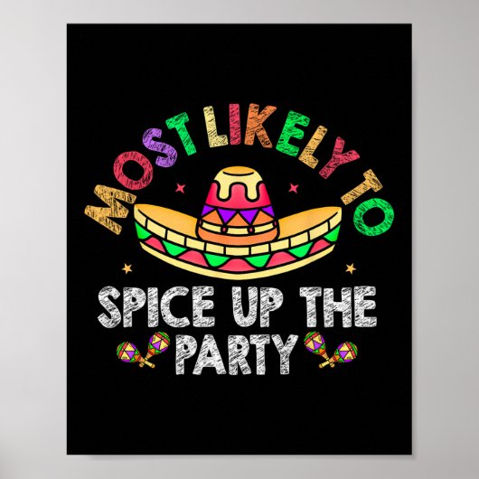 Am wahrscheinlichsten, das Party Sombrero Cinco D Poster (Vorne)