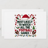 Am wahrscheinlichsten, dass alle Fußballspiele sch Briefpapier (Vorne/Hinten)