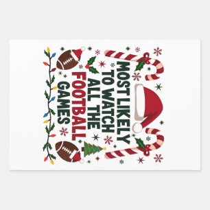 Am wahrscheinlichsten, dass alle Fußballspiele sch Geschenkpapier Set