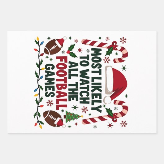 Am wahrscheinlichsten, dass alle Fußballspiele sch Geschenkpapier Set (Vorderseite)