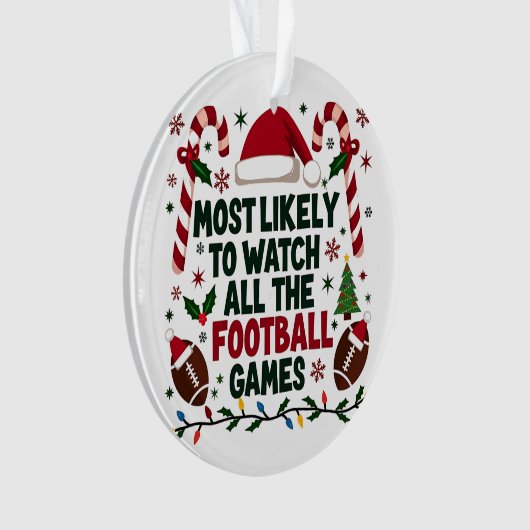 Am wahrscheinlichsten, dass alle Fußballspiele sch Ornament (Vorderseite)