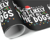 Am wahrscheinlichsten, dass alle Hunde Weihnachtsf Geschenkpapier (Rolleneckpunkt)