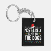 Am wahrscheinlichsten, dass alle Hunde Weihnachtsf Schlüsselanhänger (Vorderseite links)