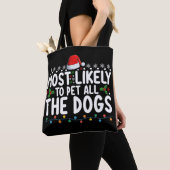 Am wahrscheinlichsten, dass alle Hunde Weihnachtsf Tasche (Von Nahem)