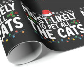 Am wahrscheinlichsten, dass alle Katzen Weihnachts Geschenkpapier (Rolleneckpunkt)