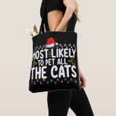 Am wahrscheinlichsten, dass alle Katzen Weihnachts Tasche (Von Nahem)