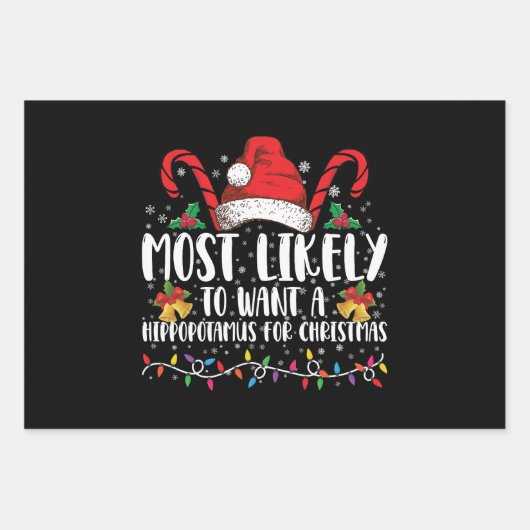Am wahrscheinlichsten, dass ein Hippopotamus zu We Geschenkpapier Set (Vorderseite)