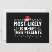 Am wahrscheinlichsten, dass ihre Geschenke Weihnac Einladung (Vorderseite)