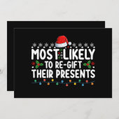 Am wahrscheinlichsten, dass ihre Geschenke Weihnac Einladung (Vorne/Hinten)
