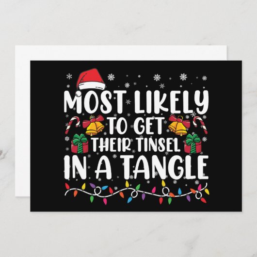 Am wahrscheinlichsten, dass sie ihre Tinsel in ein Einladung (Vorne/Hinten)