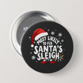 Am wahrscheinlichsten, dass Weihnachten Weihnachts Button (Vorne & Hinten)