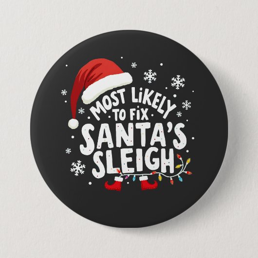 Am wahrscheinlichsten, dass Weihnachten Weihnachts Button (Vorderseite)