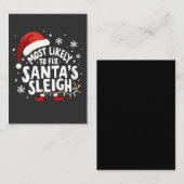 Am wahrscheinlichsten, dass Weihnachten Weihnachts Mitteilungskarte (Vorne/Hinten)