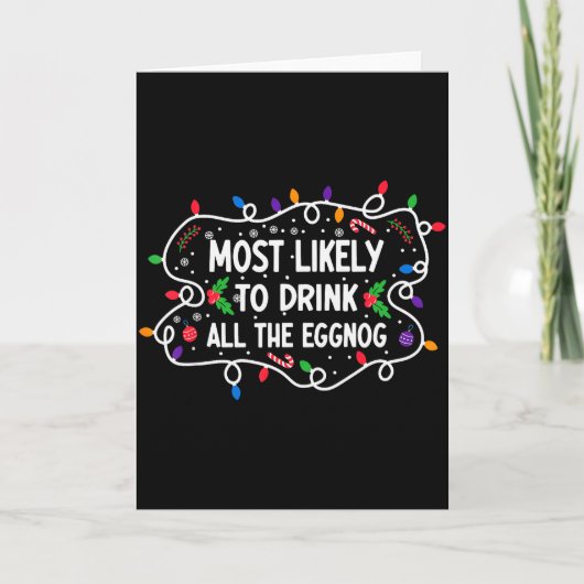 Am wahrscheinlichsten den ganzen Eierpunsch trinkt Karte (Vorderseite)