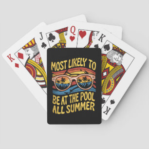 Am wahrscheinlichsten den ganzen Sommer am Pool Gr Spielkarten