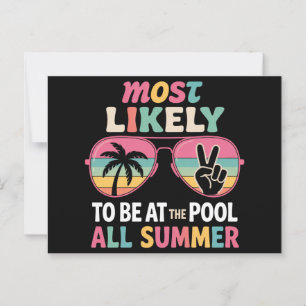 Am Wahrscheinlichsten Den ganzen Sommer am Pool ve Postkarte
