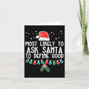 Am wahrscheinlichsten, den Weihnachtsmann Fragen,  Karte