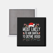 Am wahrscheinlichsten, den Weihnachtsmann Fragen, Magnet (Vorderseite/Rückseite)