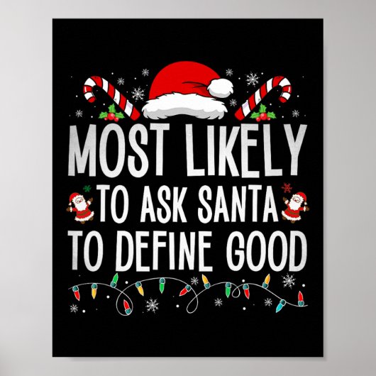 Am wahrscheinlichsten, den Weihnachtsmann Fragen, Poster (Vorne)