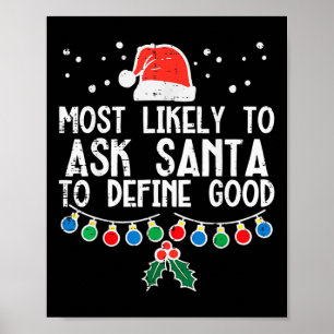 Am wahrscheinlichsten, den Weihnachtsmann Fragen, Poster