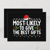 Am wahrscheinlichsten, die besten Geschenke Weihna Postkarte (Vorne/Hinten)