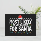 Am wahrscheinlichsten die ganze Nacht auf Weihnach Einladung (Stehend Vorderseite)