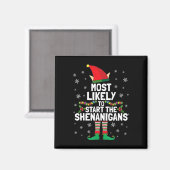 Am wahrscheinlichsten, die Shenanigans Funny Elf X Magnet (Vorderseite/Rückseite)