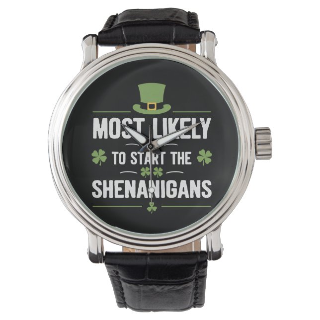 Am wahrscheinlichsten, die Shenanigans St Patrick' Armbanduhr (Vorderseite)
